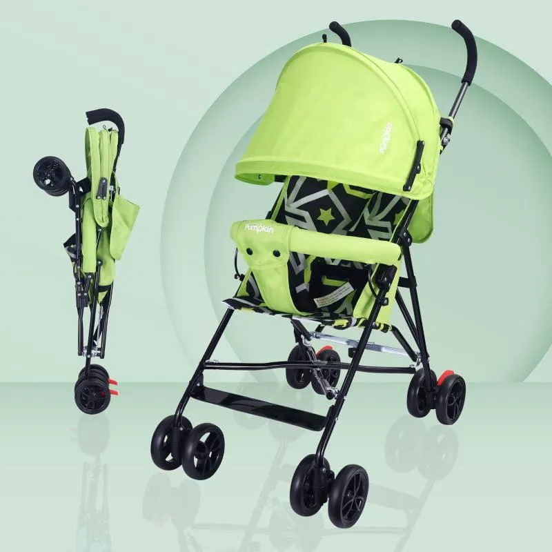 Kiddie Kingdom Buggy Stroller - Fully Adjustable Canopy, Compact Umbrella Fold, Rear Brakes