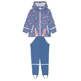 Kids Hooded Waterproof Puddle Suit Set | Lilac Flowers