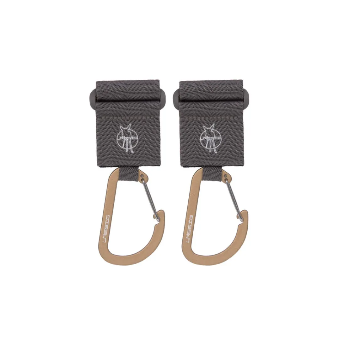 Lassig Cas Stroller Hooks with Carabiner 2 Packs