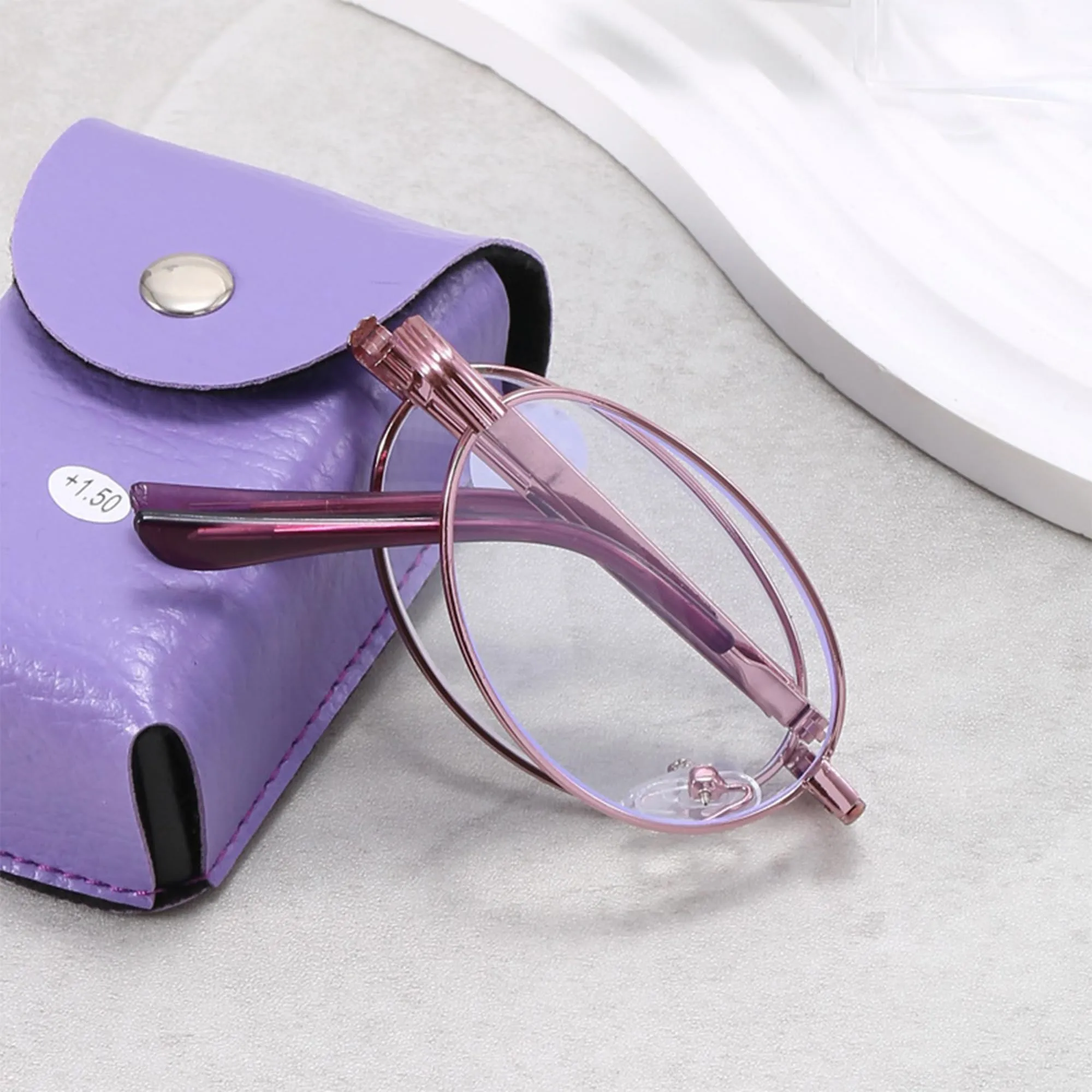 LensKandy Foldable purple Full rim Reading glasses for Women |  1.25 | SRG12