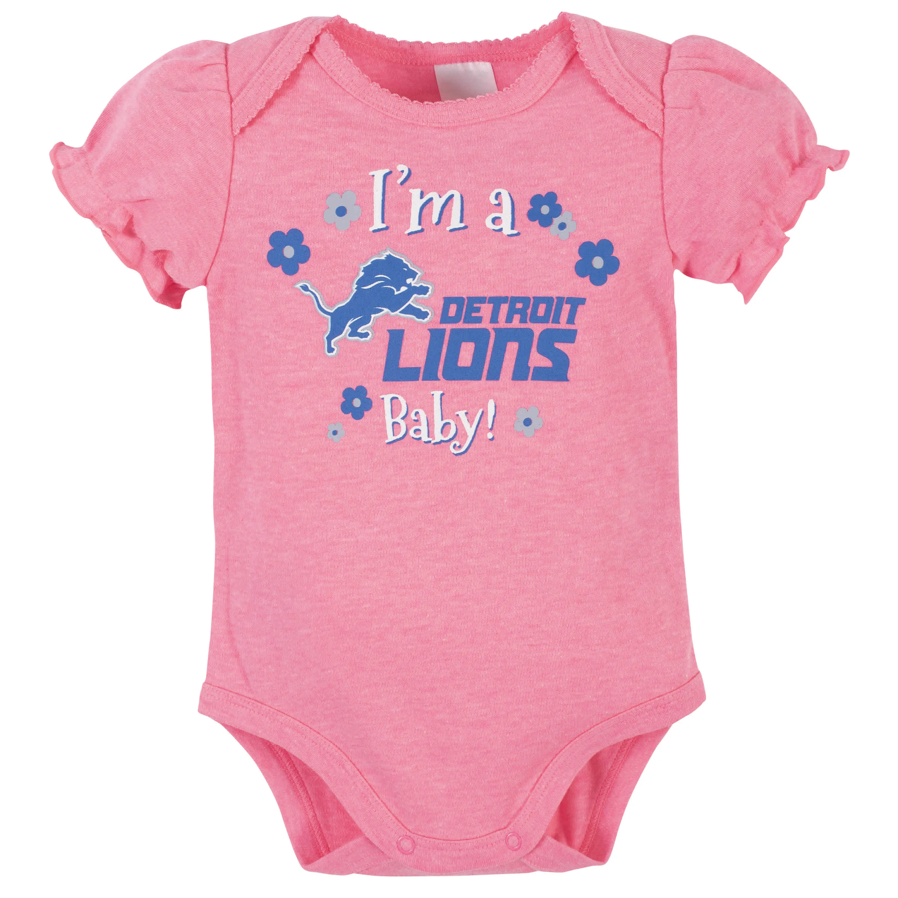 Lions Girls Shine 3-Pack Short Sleeve Bodysuits