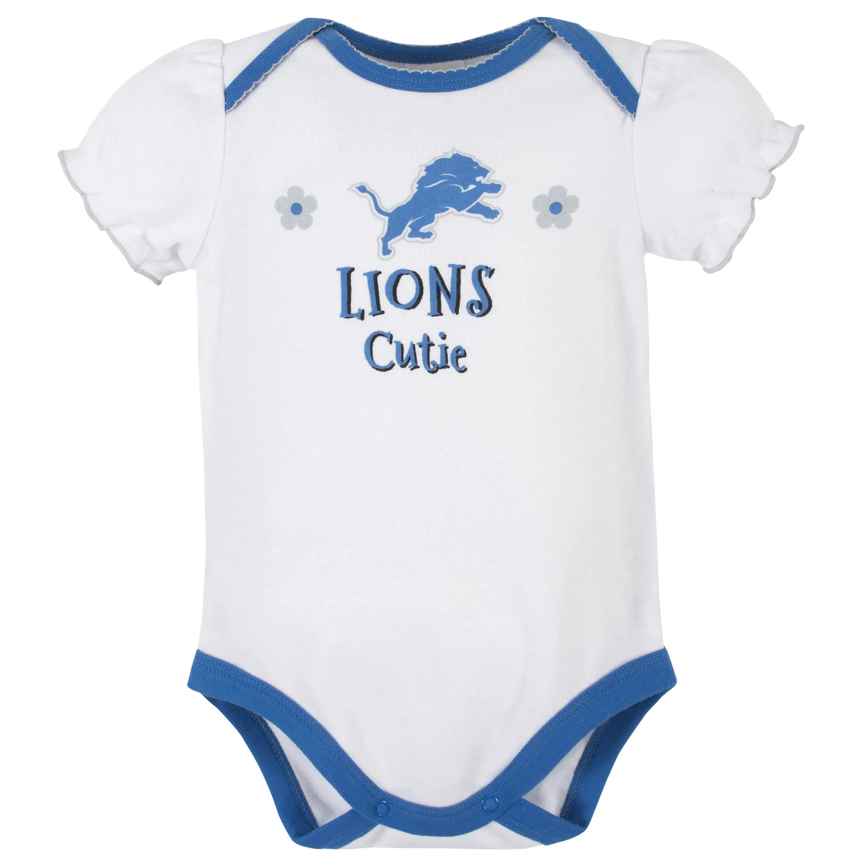 Lions Girls Shine 3-Pack Short Sleeve Bodysuits