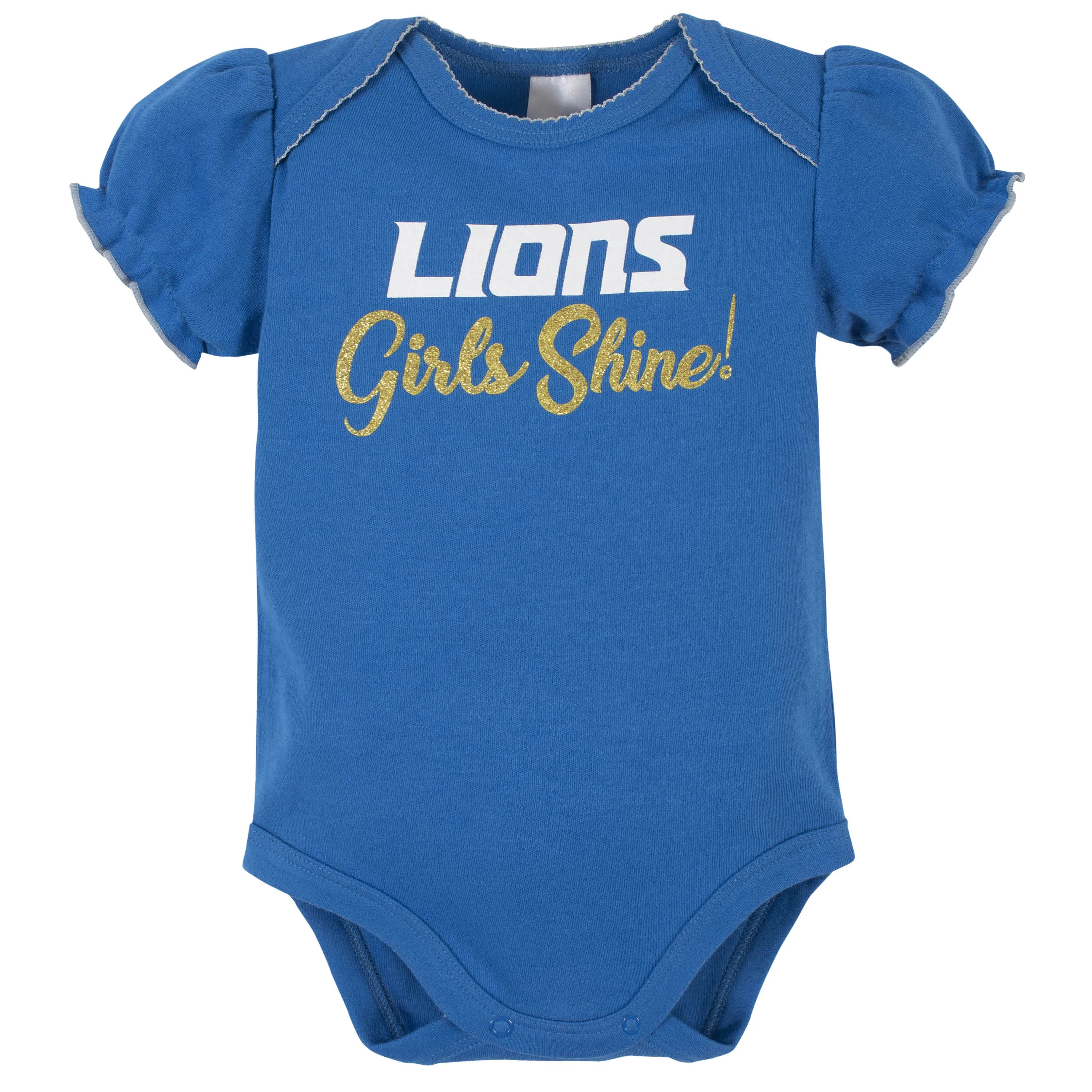 Lions Girls Shine 3-Pack Short Sleeve Bodysuits