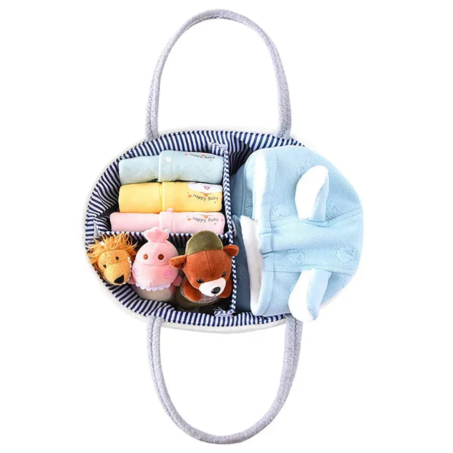 Little Story Cotton Rope Diaper Caddy (Grey)