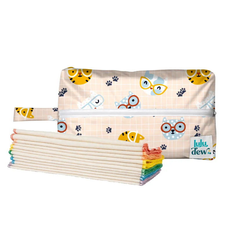 Luludew Wipe Bag & Wipes Set