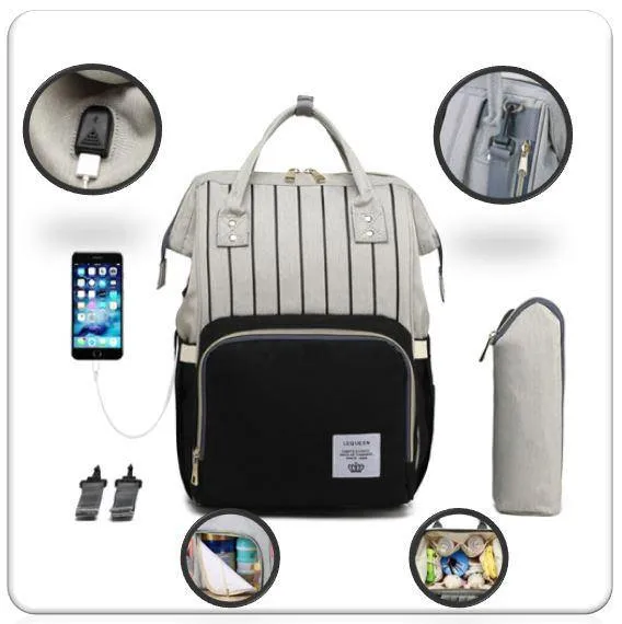 Luxury Diaper Bag Backpack With USB Port