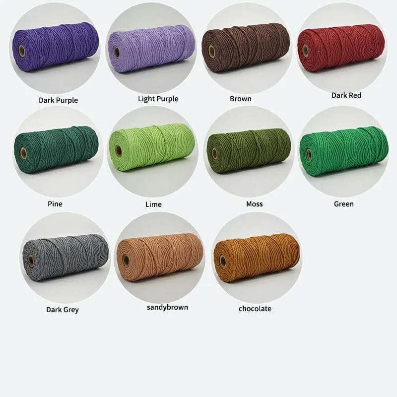 Macrame cord macrame rainbows maker cotton rope 2mm,3mm