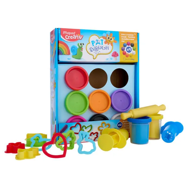 Maped Creativ Play Dough Set - 9 x 56g Pots & Accessories