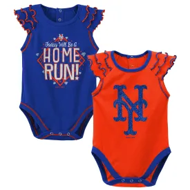 Mets Diamond Girl 2 Piece Bodysuit Set