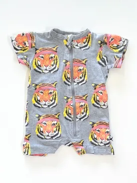 Minti sporty tigers zippy romper (0-3m)