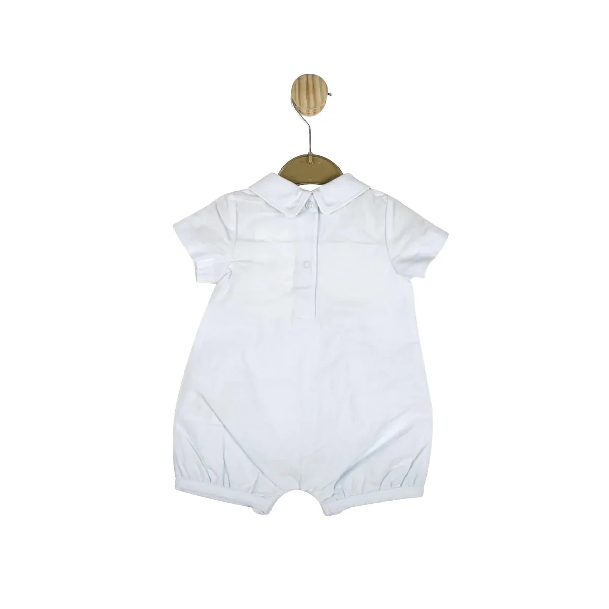 Mintini - Pale blue romper with smocking detail, MB4903