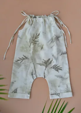 Newborn Eco-print Organic Cotton Jumpsuit