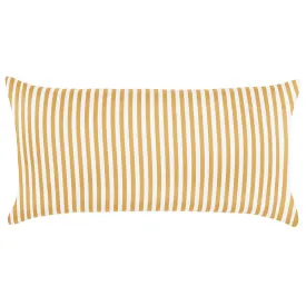 Ochre Striped Throw Pillow