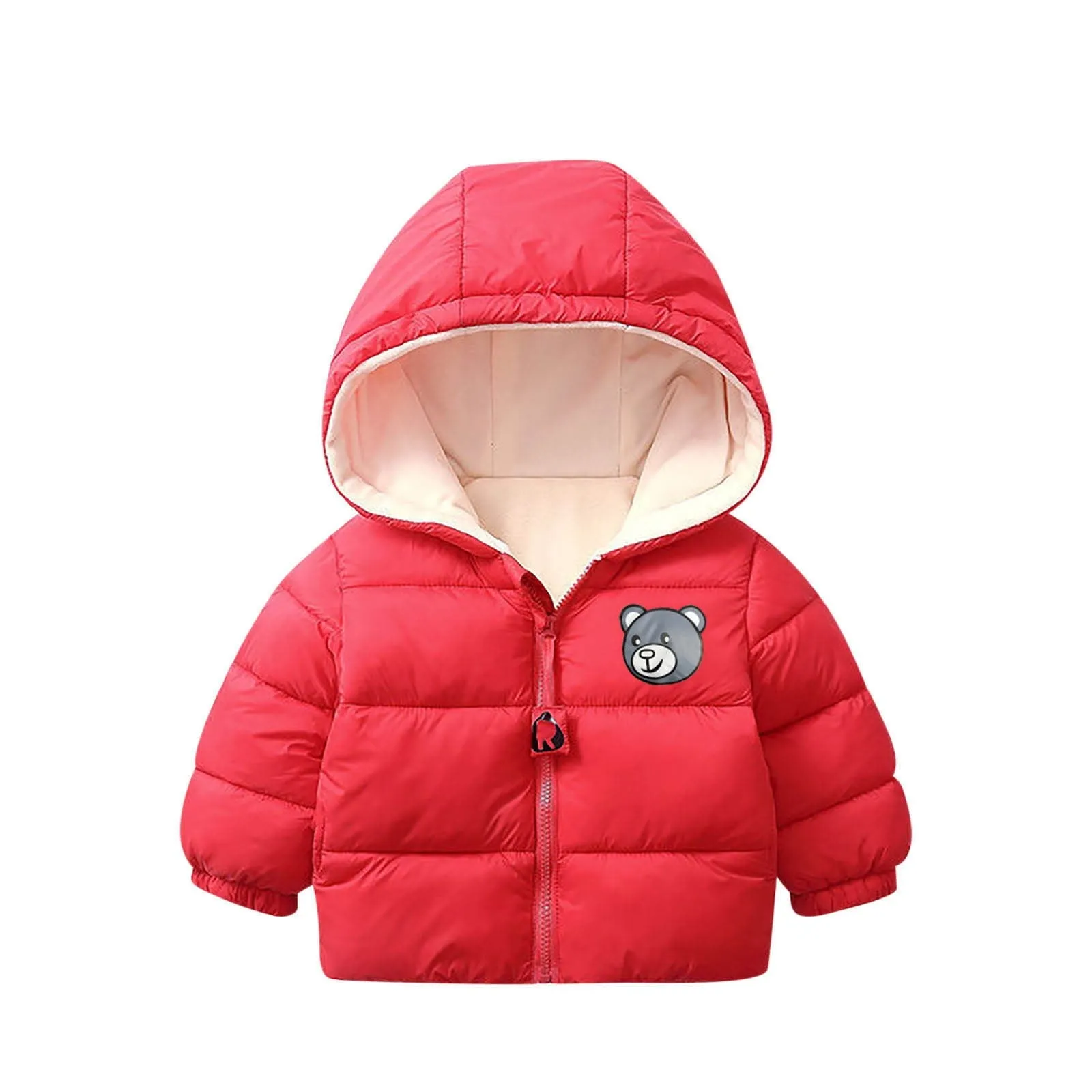 OlLIGET Boys Girls Winter Coat Infant Baby And Hooded Lamb Cashmere Autumn And Winter Padded Jacket