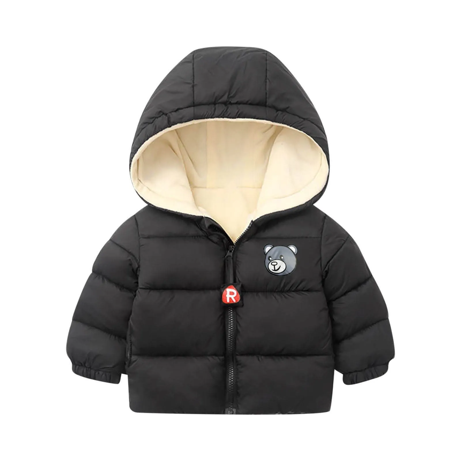 OlLIGET Boys Girls Winter Coat Infant Baby And Hooded Lamb Cashmere Autumn And Winter Padded Jacket