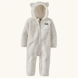 Patagonia Little Kids Furry Friends One-Piece Bunting - Birch White