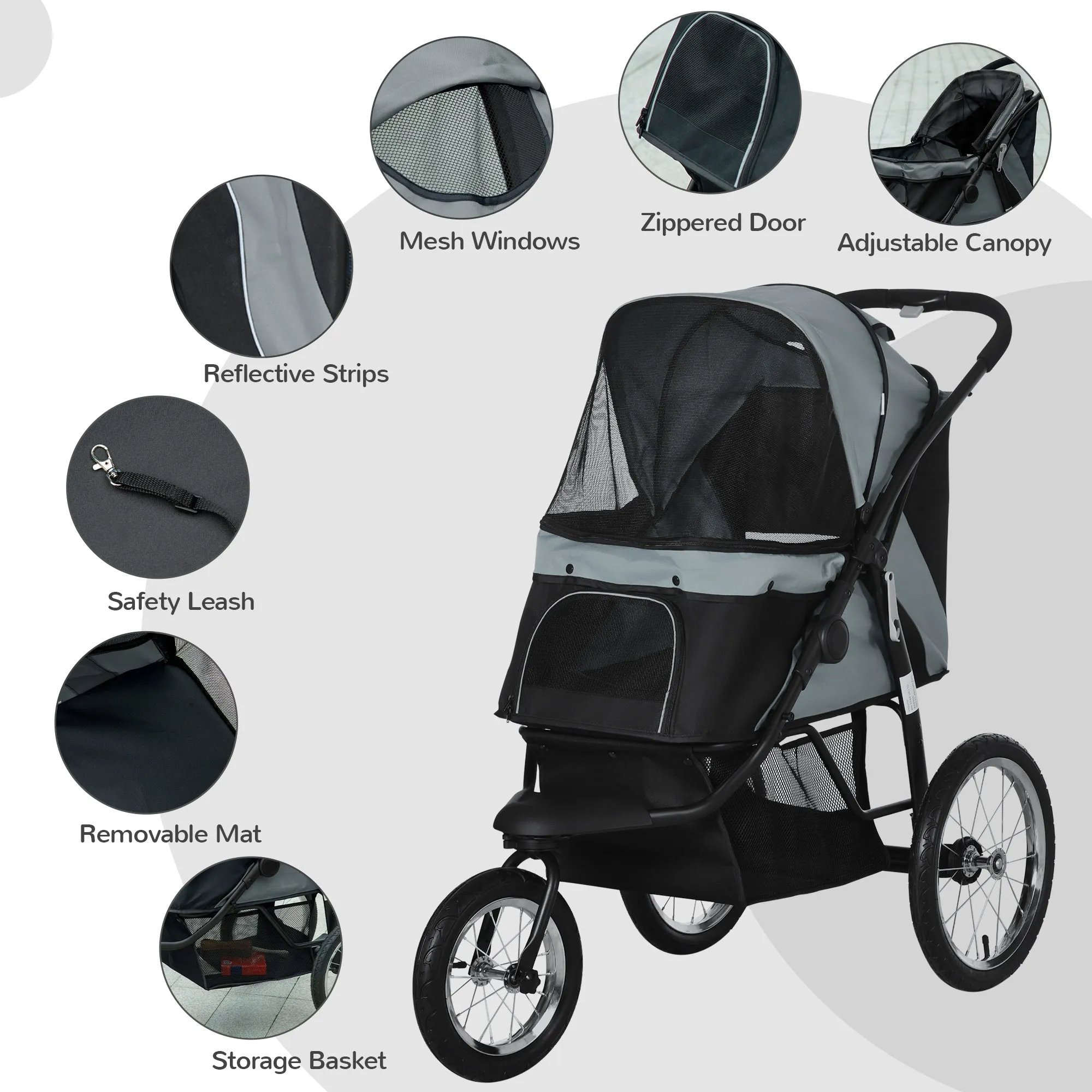 PawHut Pet Stroller Jogger for Medium