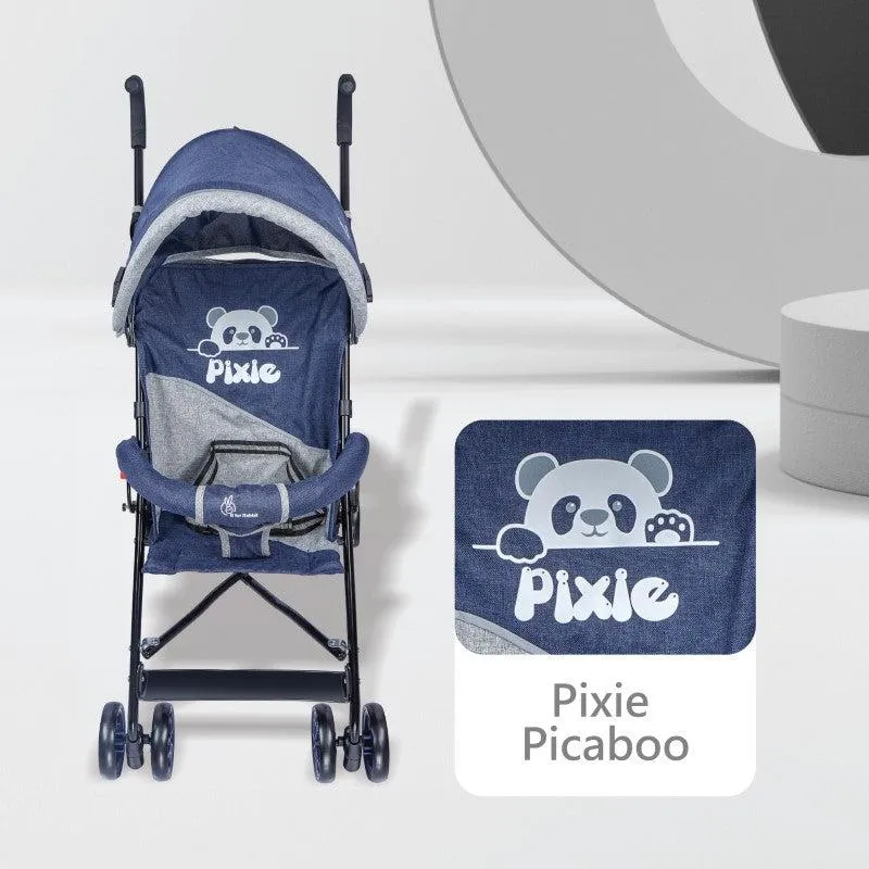 Pixie Buggy Stroller - Easy to Fold & Store, UV Sun Protection Canopy, Rear Brakes, Storage bag