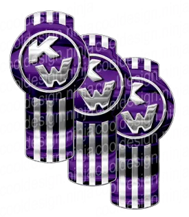 Purple Chrome Kenworth Emblem Skins