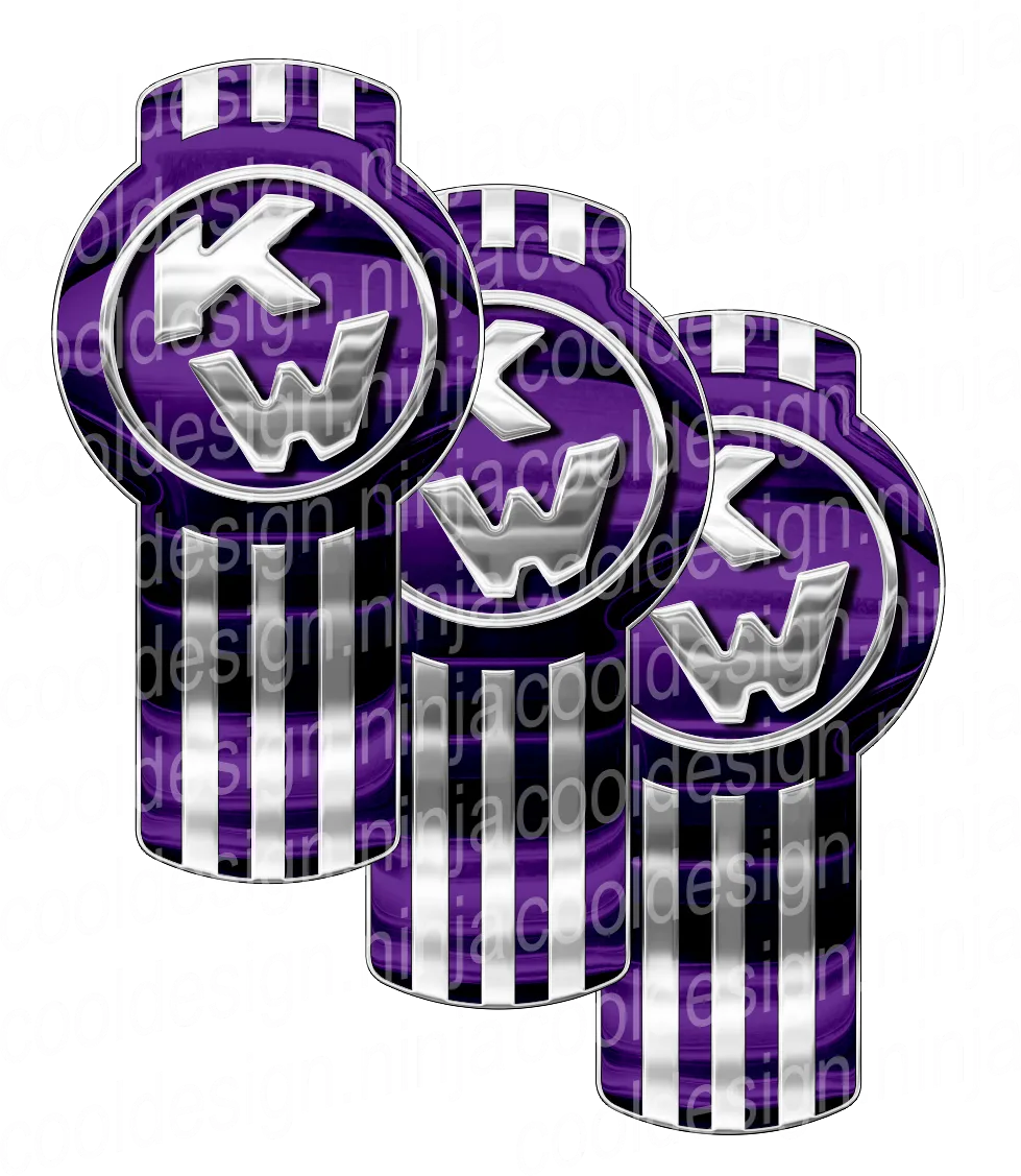 Purple Chrome Kenworth Emblem Skins