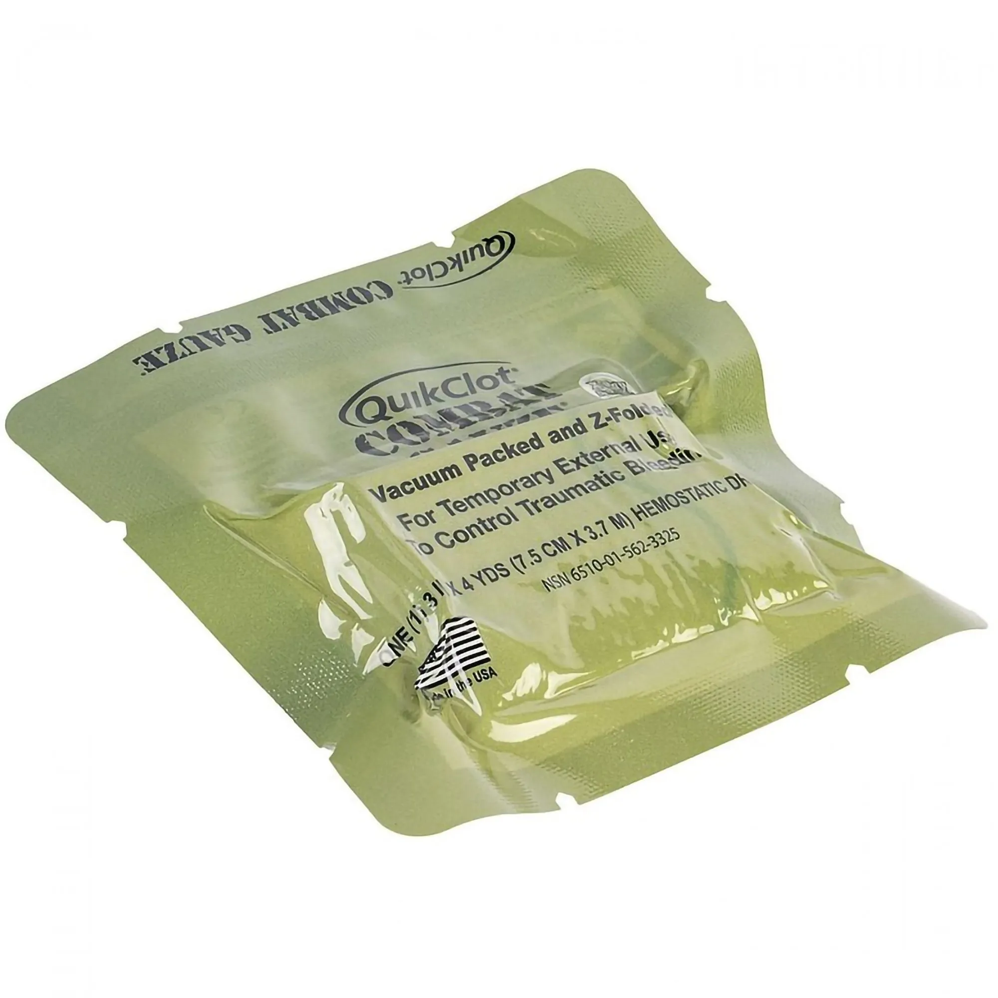 QuikClot® Combat Gauze Hemostatic Dressing, 3 Inch x 4 Yard