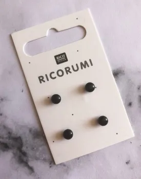 Ricorumi Black Button Eyes 5mm