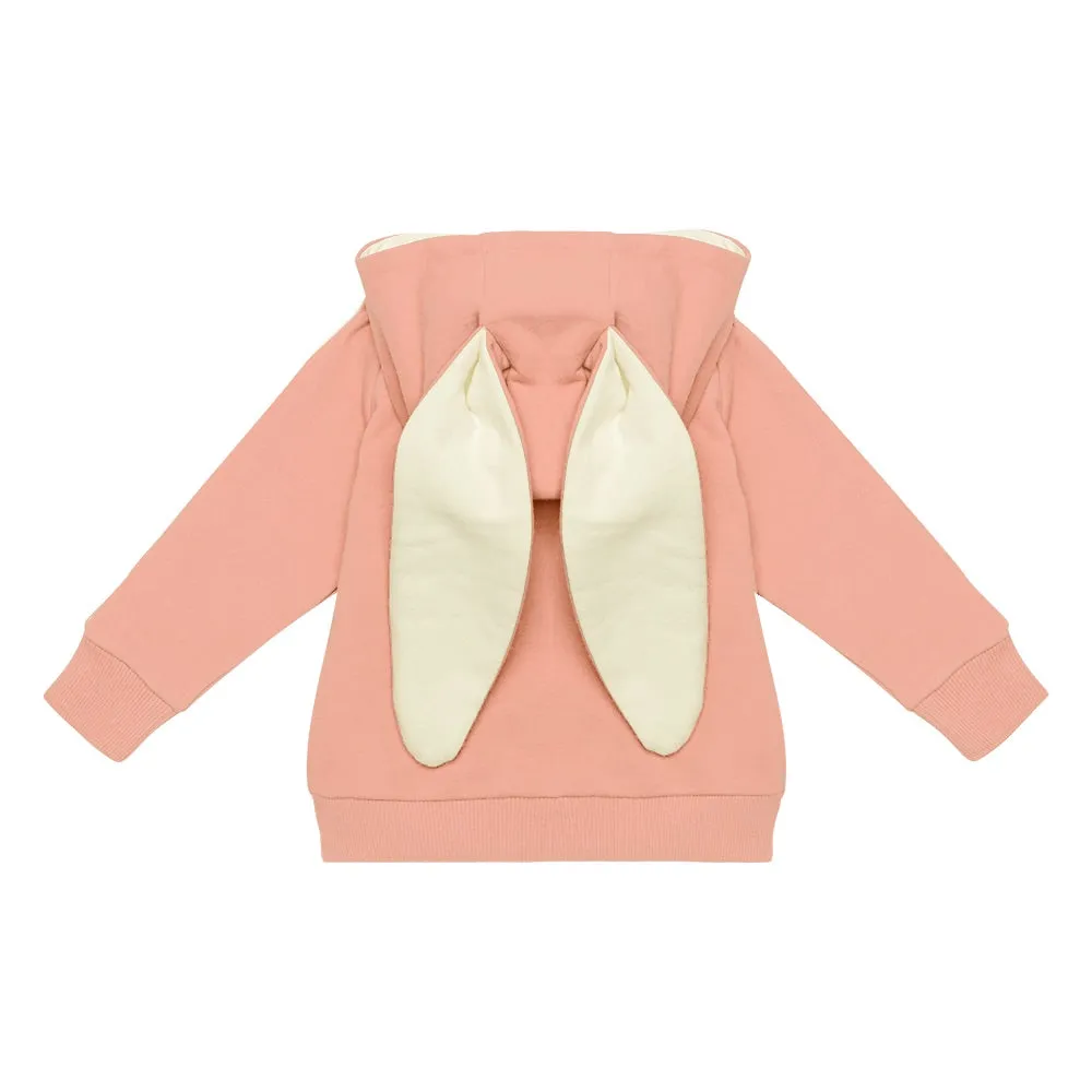 Rock Your Baby Pink Bunny Ears Baby Hoodie