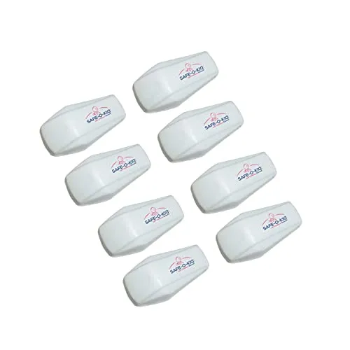 Safe-O-Kid- Drawer Door Guard/Lock- White (Pack of 8)