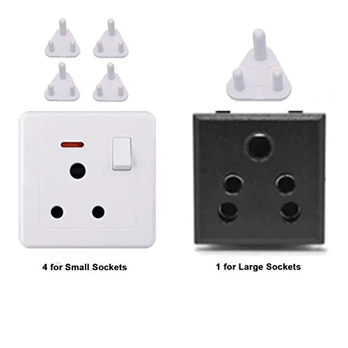 Safe-O-Kid- Socket Guards for Baby Safety, Pack of -10, White