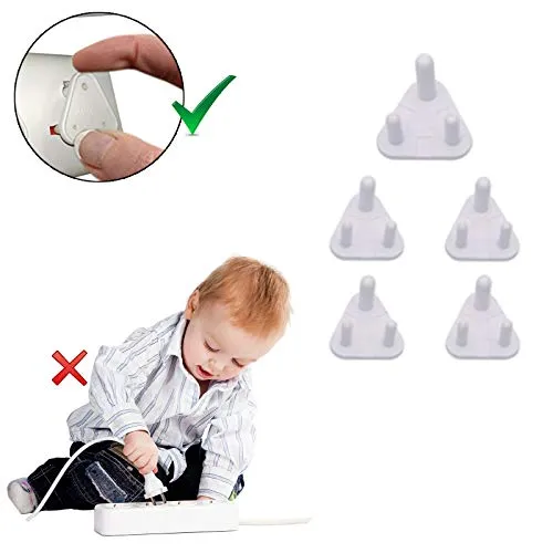 Safe-O-Kid- Socket Guards for Baby Safety, Pack of -10, White