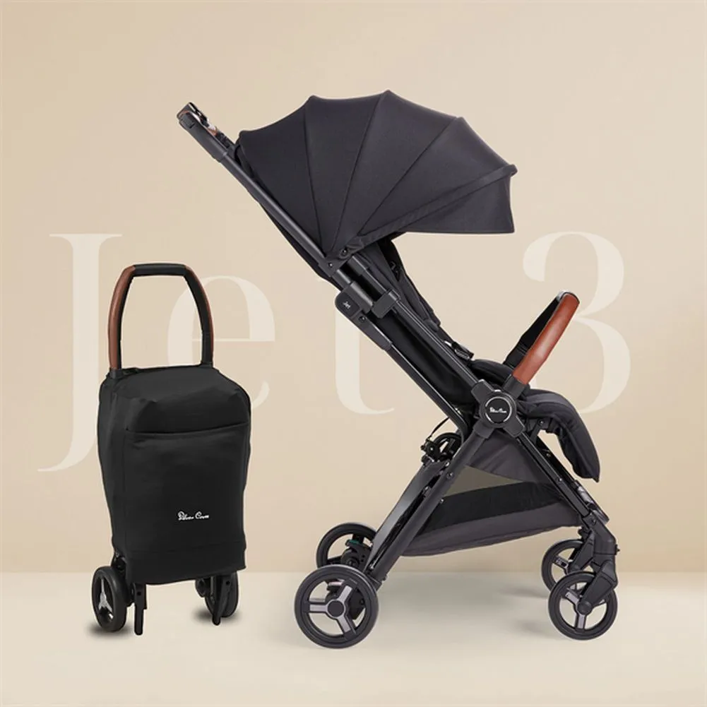 Silver Cross Jet 3 Super Compact Stroller - Black