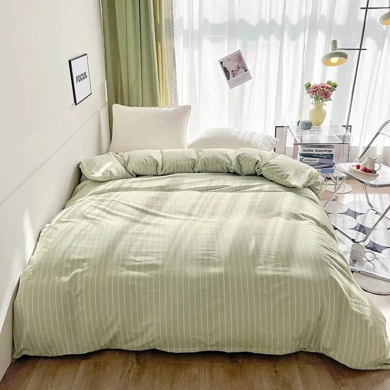 Simple Stripe Duvet Cover for Queen Size Bed