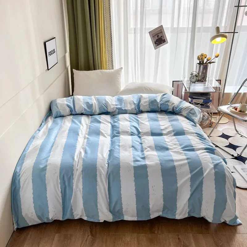 Simple Stripe Duvet Cover for Queen Size Bed