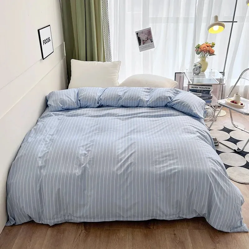 Simple Stripe Duvet Cover for Queen Size Bed