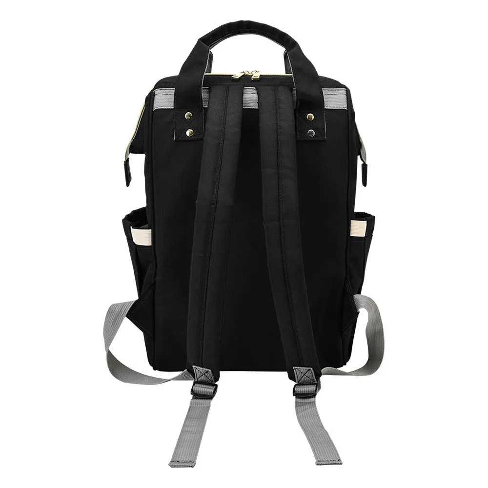 Sixty Eight 93 Logo White Black Multi-Function Backpack