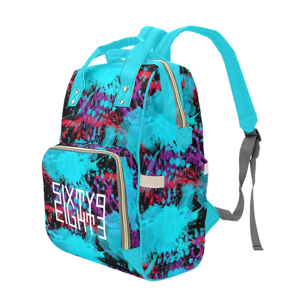 Sixty Eight 93 Logo White Splatter 1.2 Multi-Function BackPack