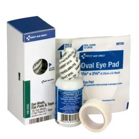 SmartCompliance Refill Eye Wash, Eye Pads & Tape, 1 Bottle, 1 Oz., 2 Eye Pads & 1 Tape Per Box