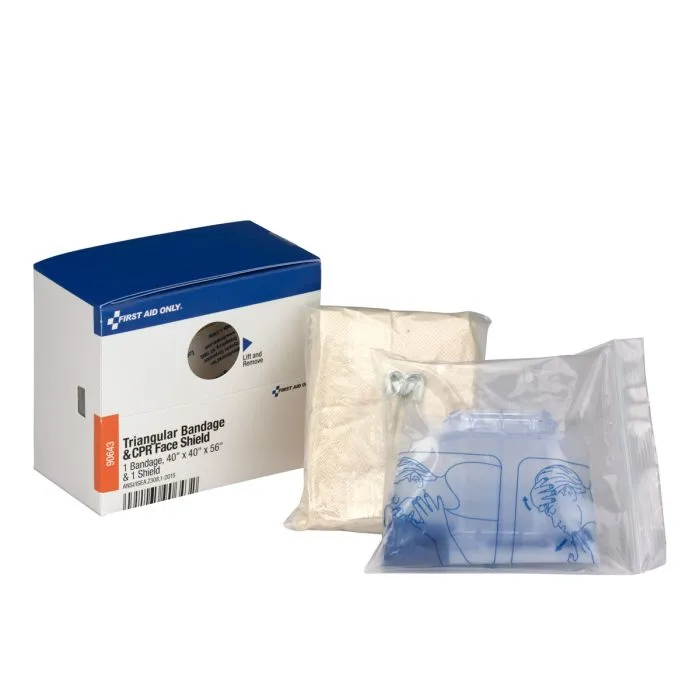 SmartCompliance Refill Triangular Bandage & CPR Face Shield, 1 Bandage & 1 Shield Per Box