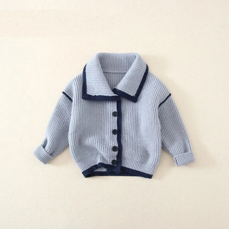 Spring Autumn Fashion Jackets Children Girls Cardigan Knit Sweater Boys Clothes Kids Cute Baby Coats Outerwear Clothing 1-8Years