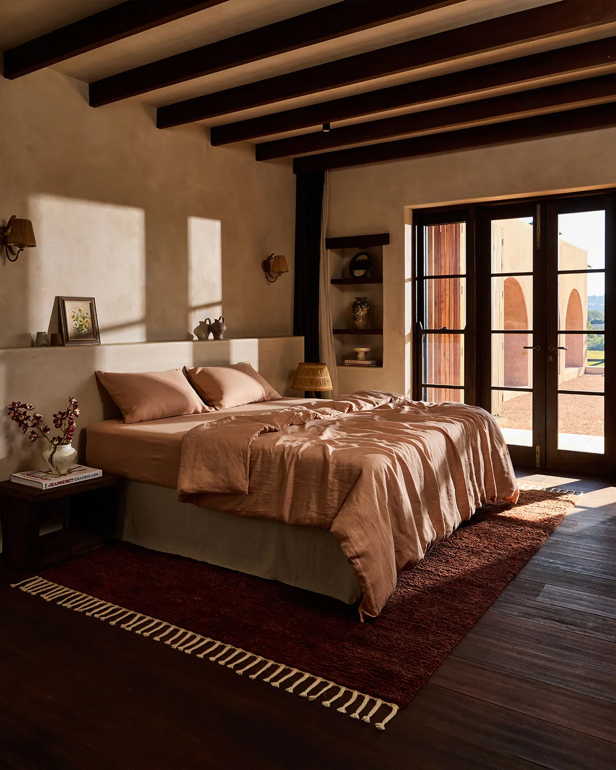 Terracotta 100% French Flax Linen Bedding Set