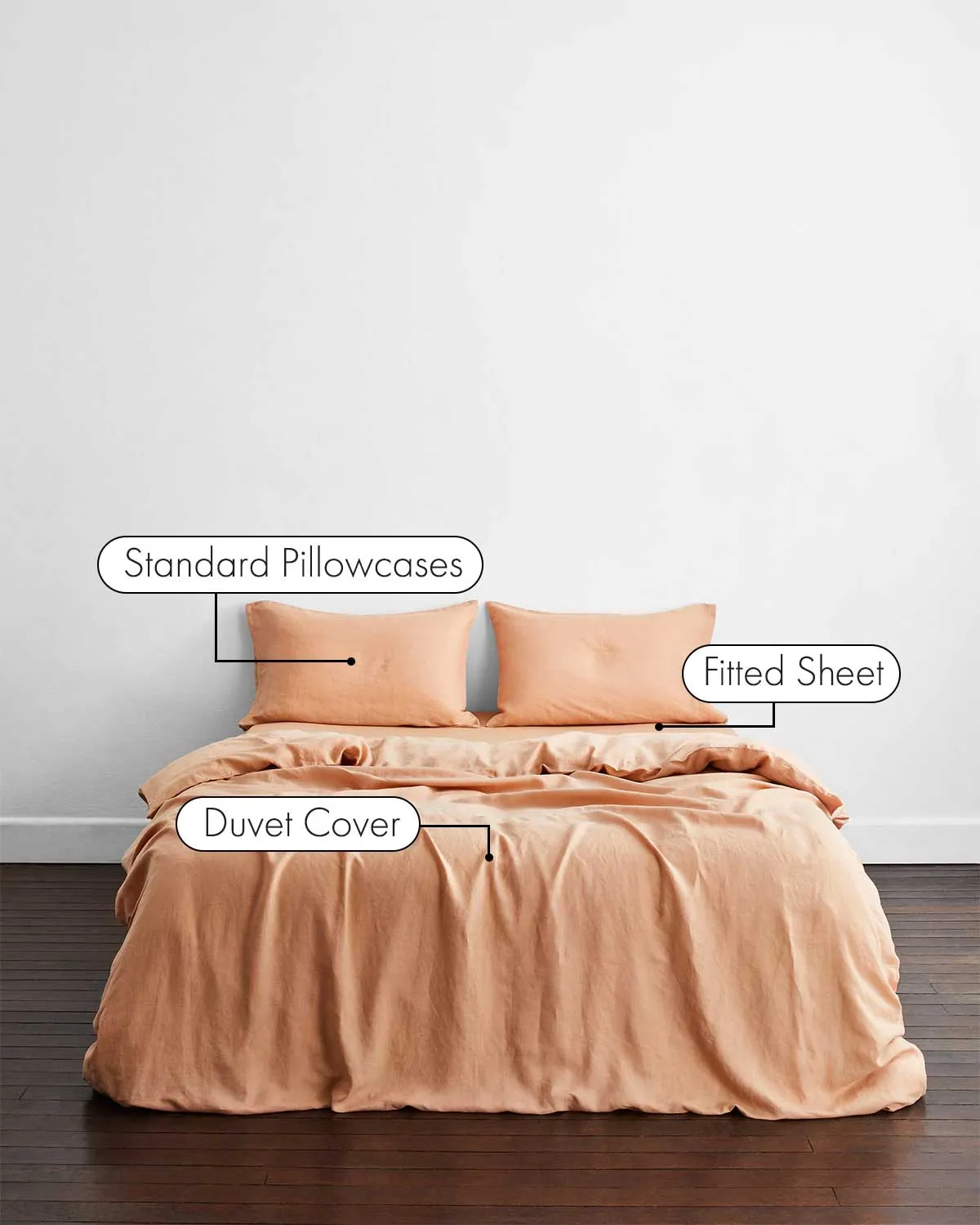 Terracotta 100% French Flax Linen Bedding Set