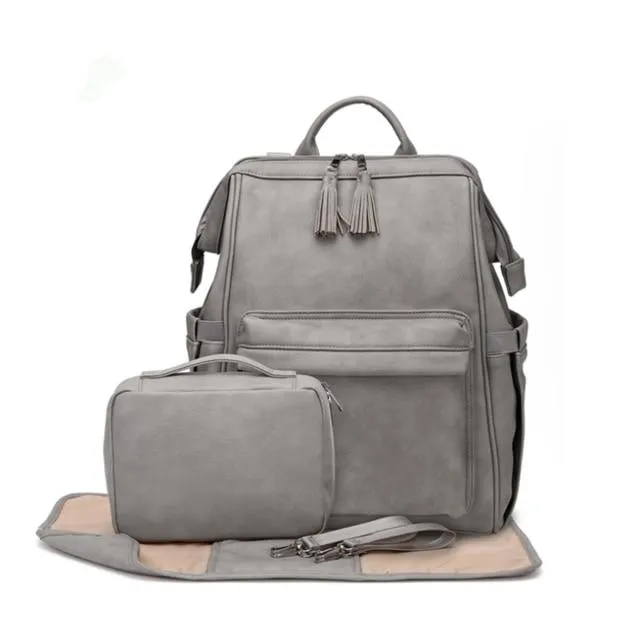 The Harlow Diaper Bag Backpack - Vegan Leather