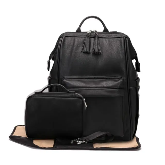 The Harlow Diaper Bag Backpack - Vegan Leather