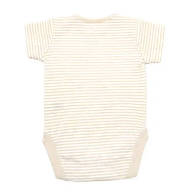 Unisex Short-Sleeved Bodysuits - Pack Of 5 (Cream)