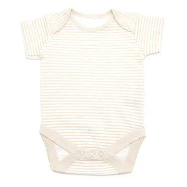 Unisex Short-Sleeved Bodysuits - Pack Of 5 (Cream)