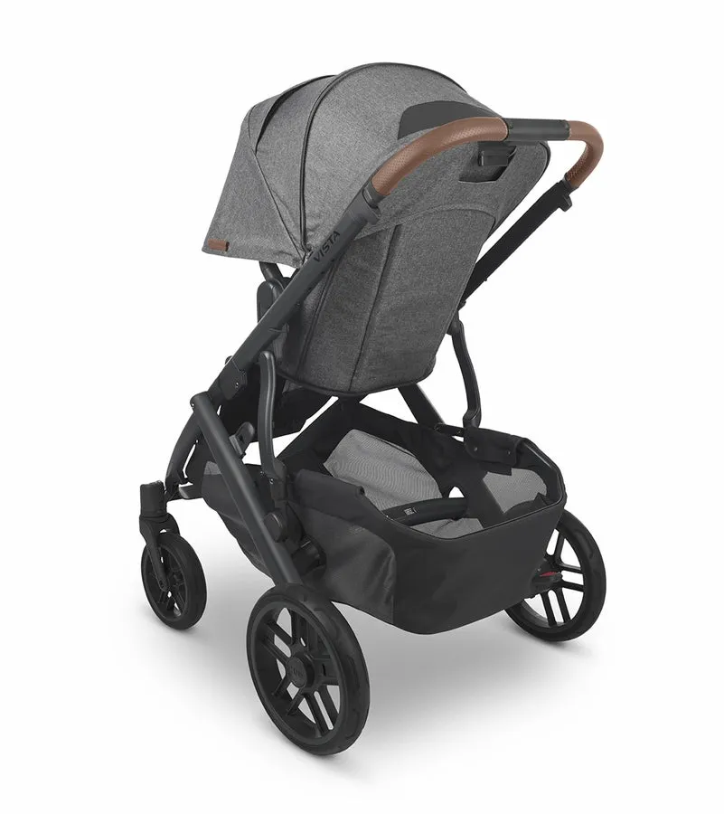 UPPAbaby Vista V2 Stroller- Greyson (Charcoal Melange/Carbon/Saddle Leather)