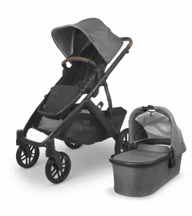 UPPAbaby Vista V2 Stroller- Greyson (Charcoal Melange/Carbon/Saddle Leather)