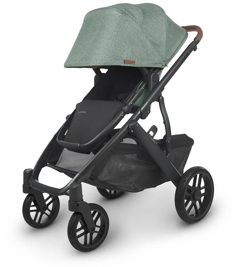 UPPAbaby Vista V2 Stroller - Gwen (Green Melange / Carbon / Saddle Leather)