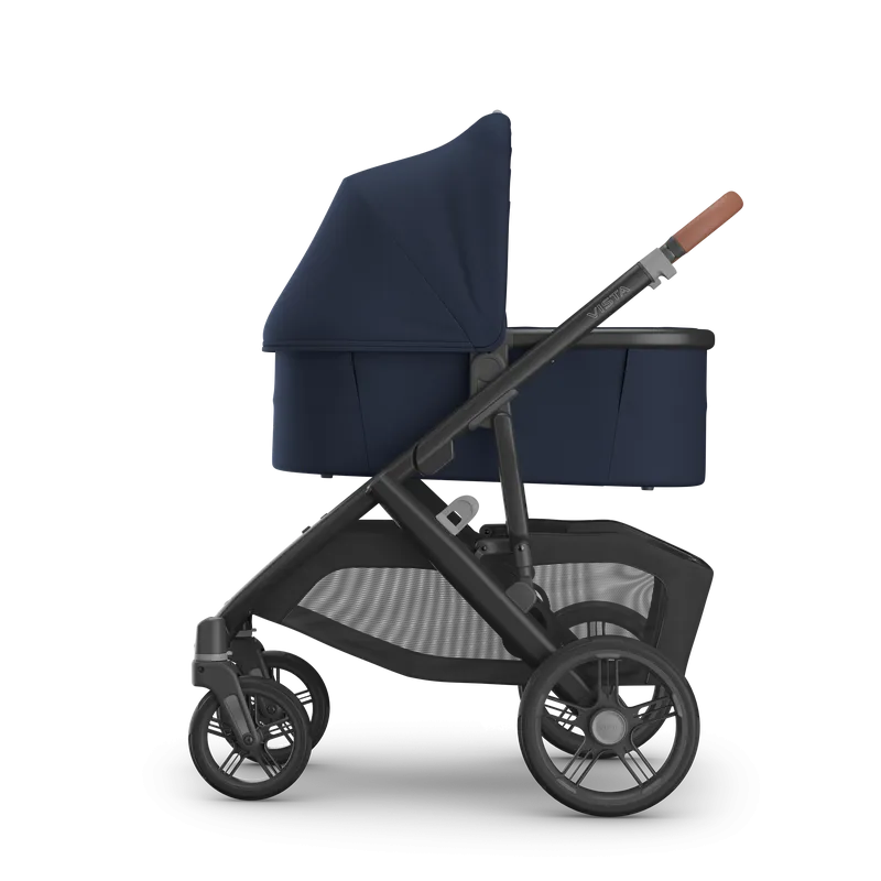 UPPAbaby Vista V3 Stroller & Bassinet Bundle - Noa (Navy / Carbon Frame / Saddle Leather)