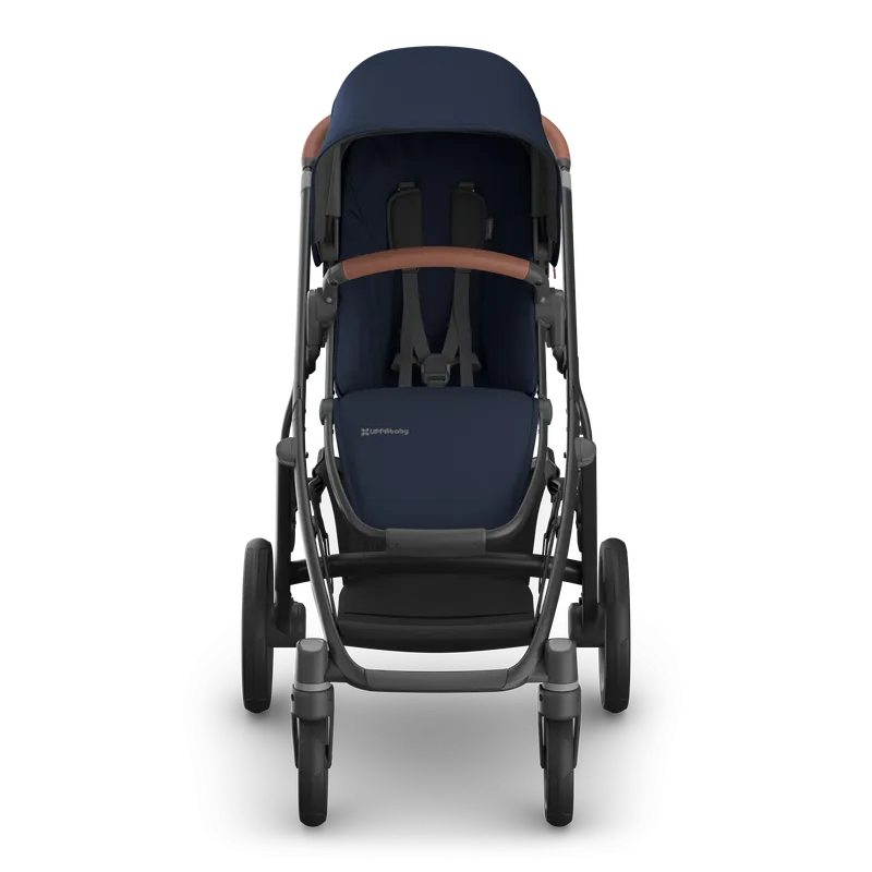 UPPAbaby Vista V3 Stroller & Bassinet Bundle - Noa (Navy / Carbon Frame / Saddle Leather)